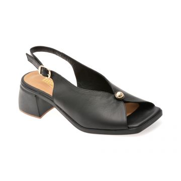 Sandale IMAGE negre, 4493603, din piele naturala