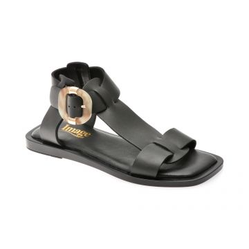 Sandale IMAGE negre, 4845592, din piele naturala