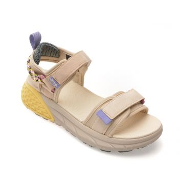 Sandale JEEP bej, L51580A, din material textil