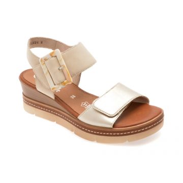 Sandale REMONTE aurii, D2L53, din piele naturala