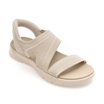 Sandale SKECHERS bej, GO WALK FLEX, din material textil