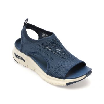 Sandale SKECHERS bleumarin, ARCH FIT, din material textil