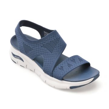 Sandale SKECHERS bleumarin, ARCH FIT, din material textil