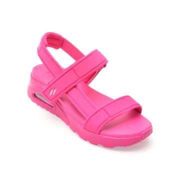 Sandale SKECHERS fucsia, UNO, din material textil