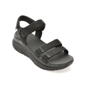Sandale SKECHERS negre, D LUX WALKER, din material textil