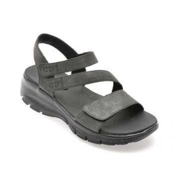 Sandale SKECHERS negre, EASY GOING, din piele ecologica