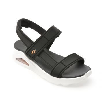 Sandale SKECHERS negre, UNO, din piele ecologica