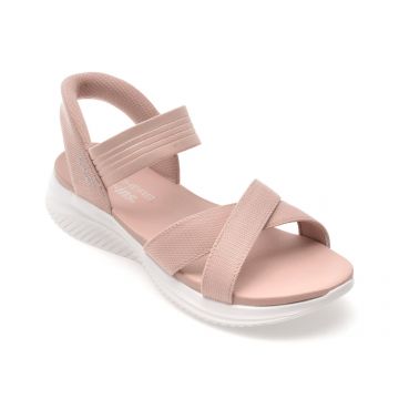 Sandale SKECHERS roz, ULTRA FLEX 3.0, din material textil
