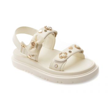 Sandale ALDO albe, GEMIMA 100, din piele ecologica