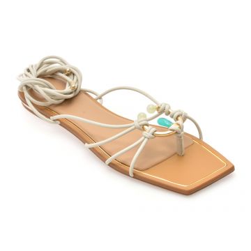 Sandale ALDO albe, NIRENA 121, din piele ecologica