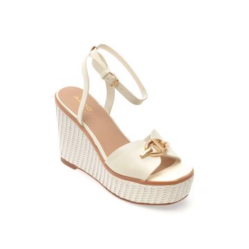 Sandale ALDO albe, YBYLIN 100, din piele ecologica