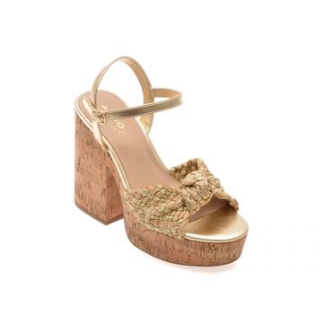 Sandale ALDO aurii, ULIALDAN 710, din material textil