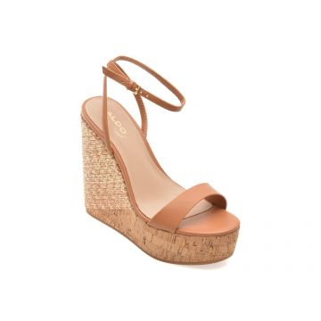 Sandale ALDO maro, MARYSOL 210, din piele ecologica