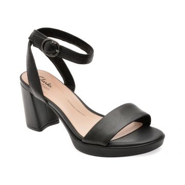 Sandale CLARKS negre, AMBYR LYN BAY, din piele naturala