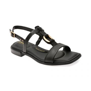 Sandale CLARKS negre, ARIANY SLING, din piele naturala