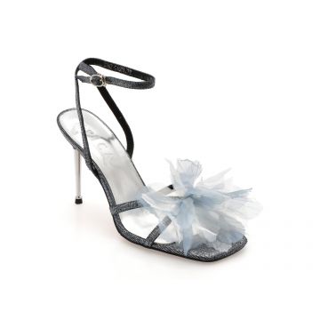 Sandale elegante EPICA albastre, L162, din material textil