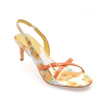 Sandale elegante EPICA galbene, EB629, din piele naturala