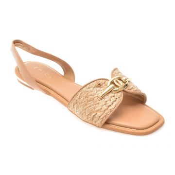 Sandale EPICA bej, 82951, din material textil