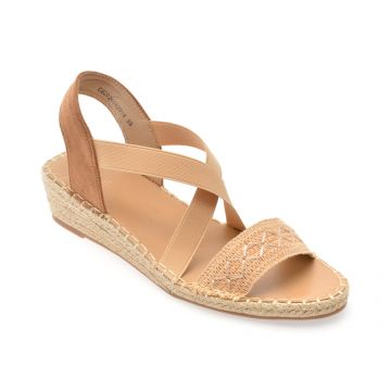 Sandale EPICA maro, 82918, din material textil