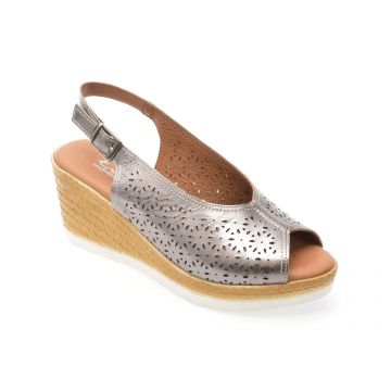 Sandale EVIDA gri, EV2866, din piele naturala