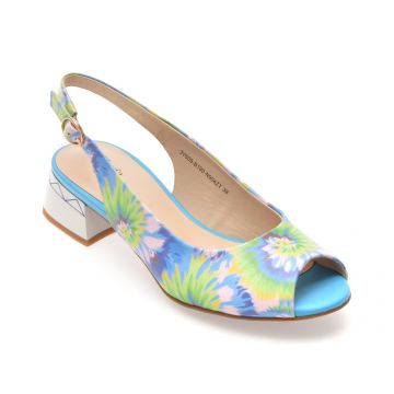 Sandale FLAVIA PASSINI albastre, 3Y609, din piele naturala