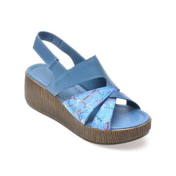 Sandale FLAVIA PASSINI albastre, SD17, din piele naturala