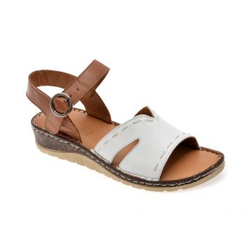 Sandale FLAVIA PASSINI albe, 1160, din piele naturala