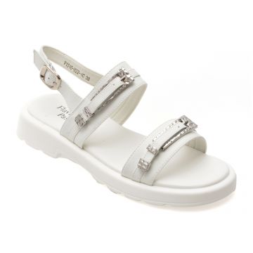 Sandale FLAVIA PASSINI albe, 1340H22, din piele naturala