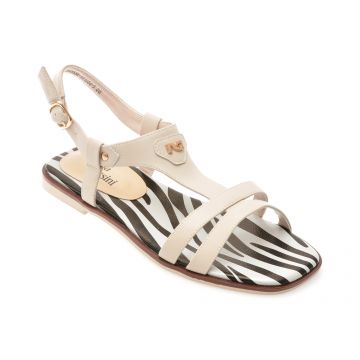 Sandale FLAVIA PASSINI albe, 1538, din piele naturala