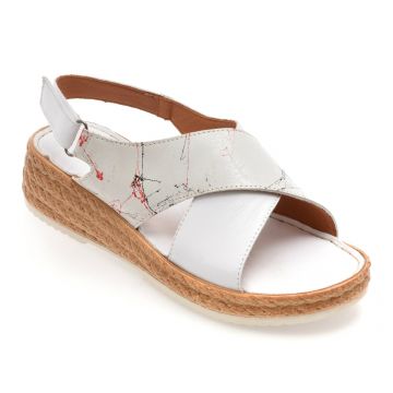 Sandale FLAVIA PASSINI albe, 2615, din piele naturala
