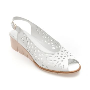 Sandale FLAVIA PASSINI albe, 6512, din piele naturala