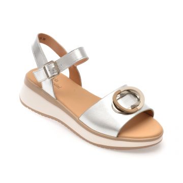 Sandale FLAVIA PASSINI argintii, 22072, din piele naturala