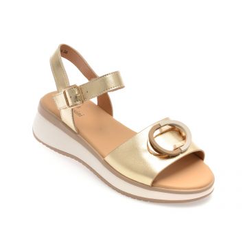 Sandale FLAVIA PASSINI aurii, 22072, din piele naturala