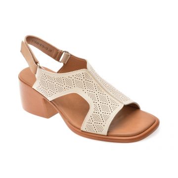 Sandale FLAVIA PASSINI bej, 1389H13, din piele naturala