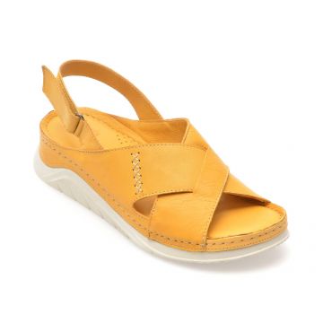 Sandale FLAVIA PASSINI galbene, 1481, din piele naturala