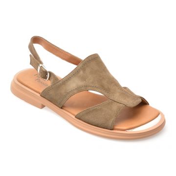 Sandale FLAVIA PASSINI gri, 1277C23, din piele intoarsa