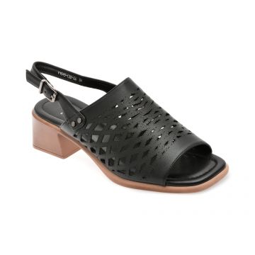 Sandale FLAVIA PASSINI negre, 1045C32, din piele naturala