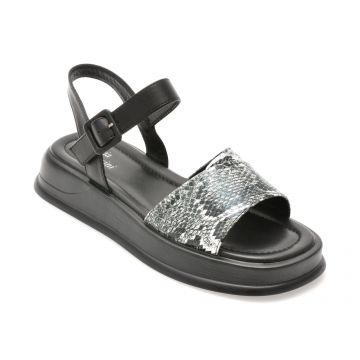 Sandale FLAVIA PASSINI negre, 1143D26, din piele naturala