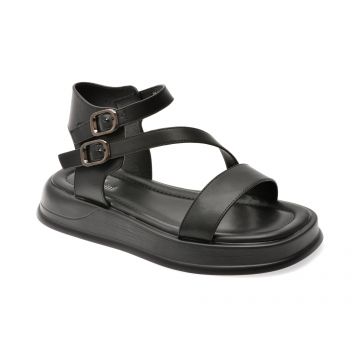 Sandale FLAVIA PASSINI negre, 1143H28, din piele naturala