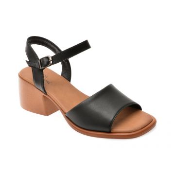 Sandale FLAVIA PASSINI negre, 1389G16, din piele naturala