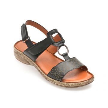 Sandale FLAVIA PASSINI negre, 2337, din piele naturala