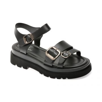 Sandale FLAVIA PASSINI negre, V755G37, din piele naturala