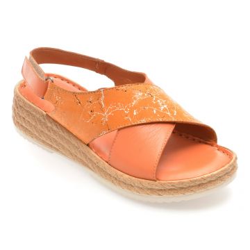 Sandale FLAVIA PASSINI portocalii, 2615, din piele naturala