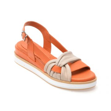 Sandale FLAVIA PASSINI portocalii, 6002, din piele naturala