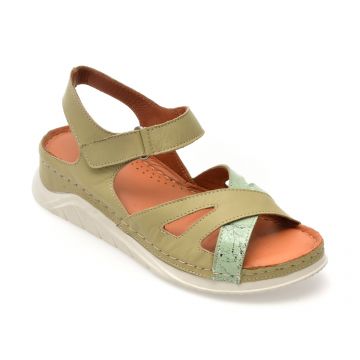 Sandale FLAVIA PASSINI verzi, 1487, din piele naturala