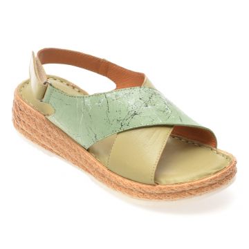 Sandale FLAVIA PASSINI verzi, 2615, din piele naturala