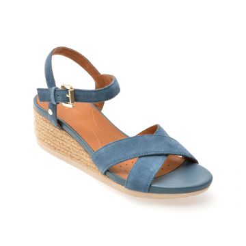 Sandale GEOX albastre, D55HHB, din piele intoarsa