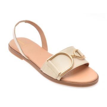 Sandale GEOX bej, D35SDA, din piele naturala