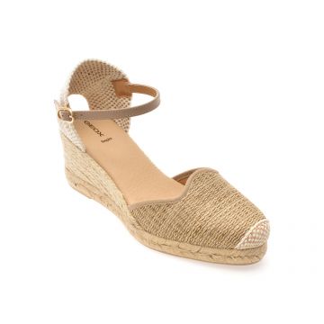 Sandale GEOX bej, D55NGE, din material textil