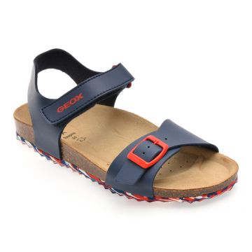 Sandale GEOX bleumarin, J028LB, din piele ecologica